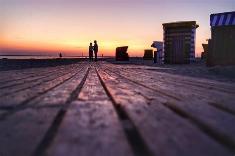 Abendstimmung Am Strand Foto And Bild Landschaft Sonnenuntergänge Meer And Strand Bilder Auf