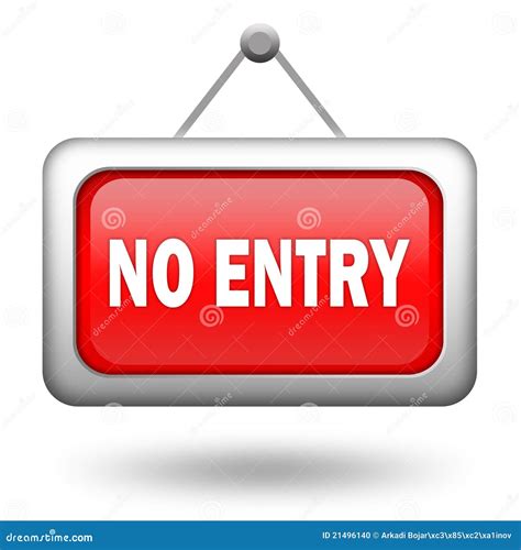 No Entry Sign Board Vector Illustration 220389520