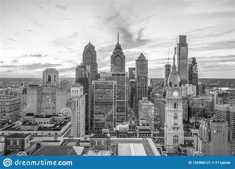 Top View Of Downtown Skyline Philadelphia Usa Stock Image