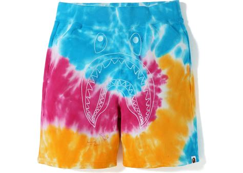 Bape Tie Dye Shark Sweat Ss19 Shorts Multi Mens Ss19 Us