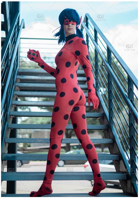 Miraculous Ladybug Cosplay Costume Bodysuit With Detachable Gloves