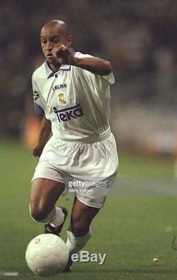 Real madrid roberto carlos football jersey retro shirt camiseta 2003/2004 size m. Roberto Carlos Real Madrid Kelme 1997 1998 Jersey PLAYER ...