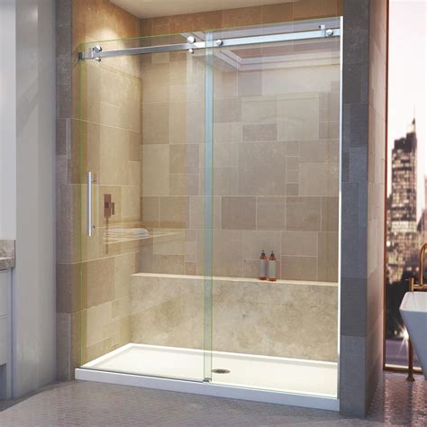 Dreamline Enigma Air 56 In To 60 In X 76 In Frameless Sliding Shower Door In Polished