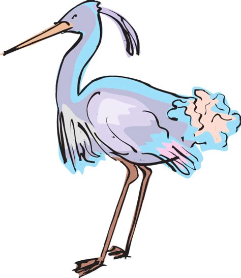 Great Blue Heron Clip Art White Crane Png Download 516596 Free