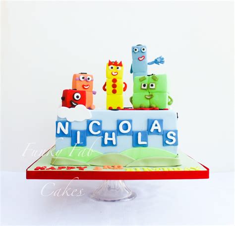 Numberblocks Themed Birthday Cake Block Birthday Party Themed Images