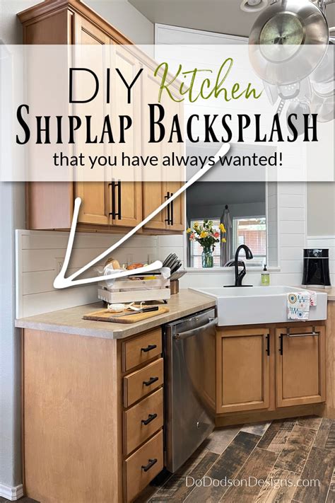 DIY Shiplap Kitchen Backsplash Things In The Kitchen