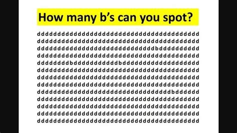 There Are ‘bs Hidden Among The ‘ds In This Brain Teaser Can You Find