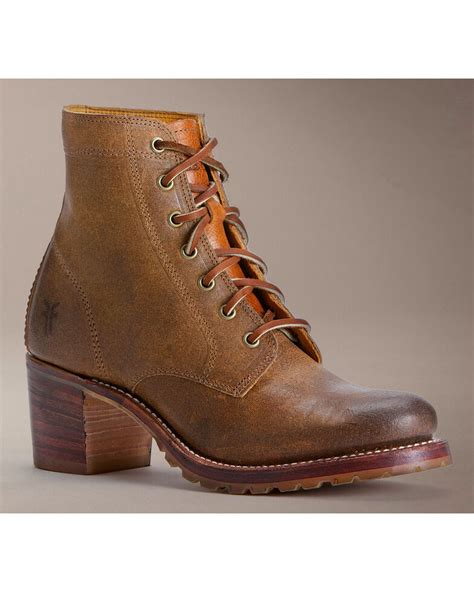 Frye Sabrina 6g Lace Up Oiled Suede Boots Boot Barn