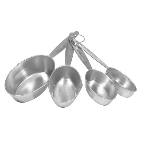4 Piece Stainless Steel Measuring Cup Set With Gray Handle Wayfair