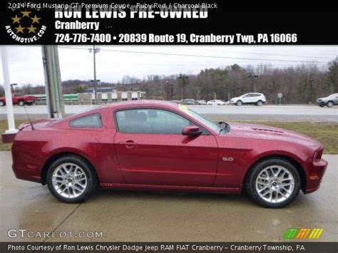 Ruby Red 2014 Ford Mustang Gt Premium Coupe Charcoal Black Interior