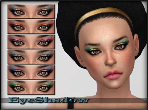 Shojoangels Eyeshadowset4 Eyeshadow Set Gold Face Paint Sims 4 Blog