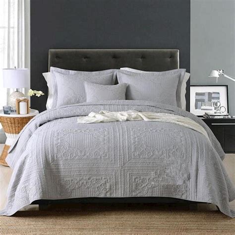 Luxury Quilted 100 Cotton Coverlet Bedspread Set King