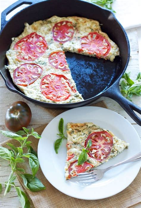 Tomato Basil Frittata With Herbed Goat Cheese Recipe Herbed Goat