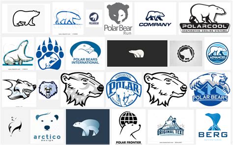 Polar bear logos gambar png