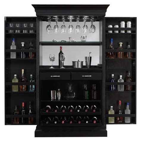 Progressive furniture escala wine cabinet in dark rustic grey. Ashley Heights Black Stain Home Bar Wine Cabinet ...