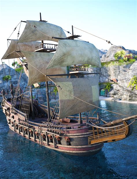 Tartarean Pirate Ship Daz 3d