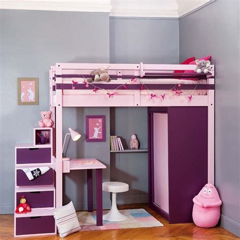Lit mezzanine fille chambre ado lit mezzanine lits mezzanine déco petite chambre chambre enfant lit mezzanine bureau lit avec rangement le lit mezzanine avec rangement est parfait pour résoudre le problème du couchage dans un studio ou une petite surface, et optimiser l'espace de. lit mezzanine fille bureau armoire rangements (avec images) | Lit mezzanine, Lit mezzanine ...