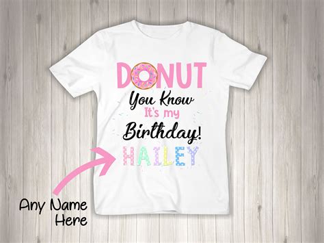 Donut Tshirt Kid Doughnut Birthday Shirt Toddler Birthday Etsy