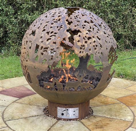 English Country Gas Fire Sphere Sculpture Brightstar Fires