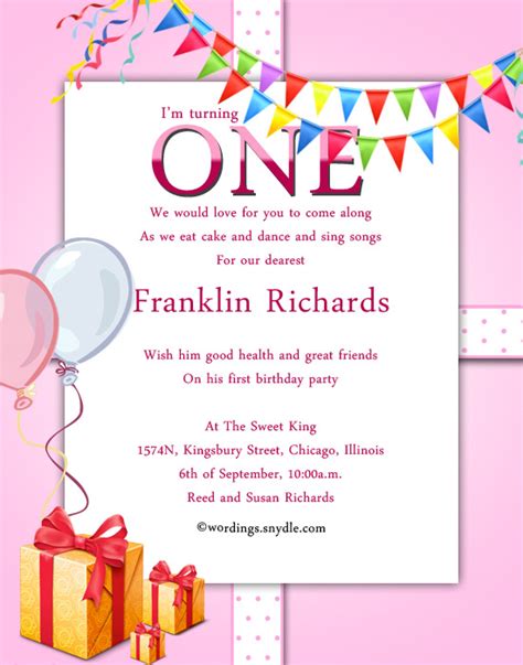 St Birthday Party Invitation Wording Wordings And Messages