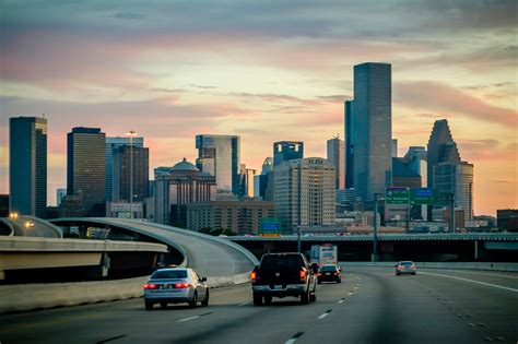 Houston Architecture Bridges Cities City Texas Night Towers Buildings