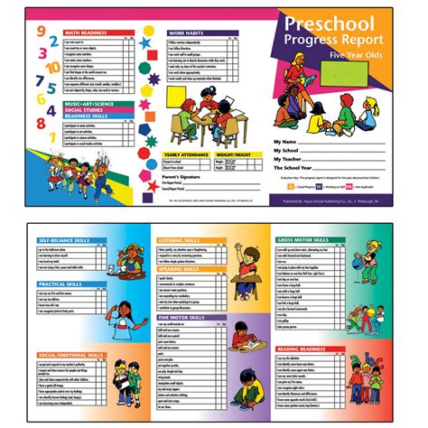 Preschool Progress Report 10pk Age5 Ebay