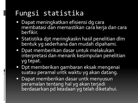 2.2 ruang lingkup statistik ruang lingkup dari statistik meliputi statistik deskritif dan statistik inferensial. Pengertian & ruang lingkup statistik