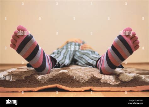 Pregnant Woman Lying On The Floor Russia Stock Photo Alamy