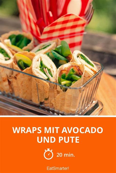 Wraps Mit Avocado Und Pute Rezept Avocado Wraps Rezepte