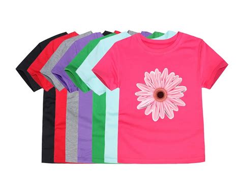 Summer Shirt Girls Daisy Print Shirt Kids Flower Children Girls