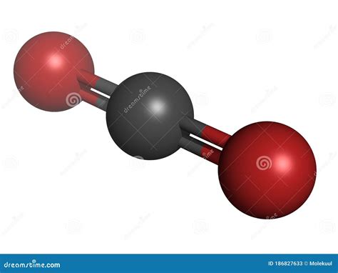 Carbon Dioxide Co2 Molecular Model Stock Illustration