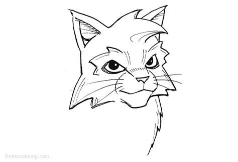 characters featured on bettercoloring.com are the property of their respective owners. Warrior Cats Coloring Pages Head - Free Printable Coloring ...