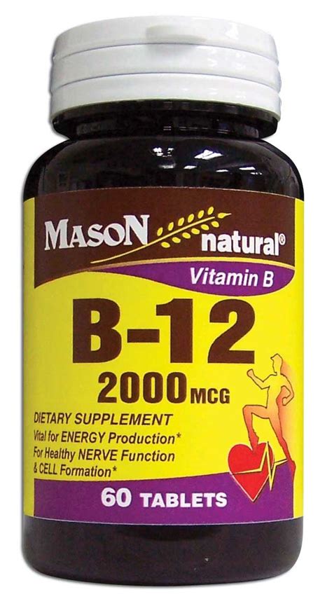 Shop vitamin b12 from holland & barrett. Vitamin B Supplement B-12 2000 Mcg Dietary Supplement ...