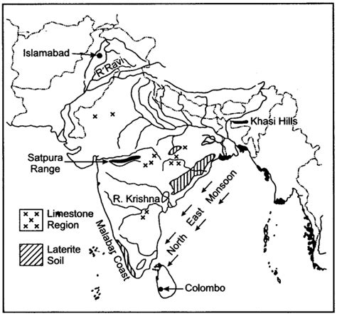 Icse Solutions For Class Geography Map Of India