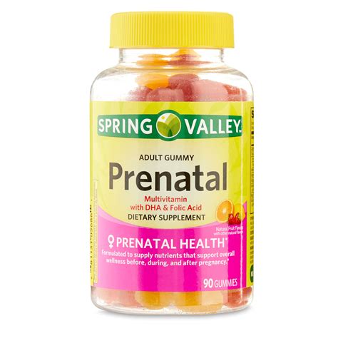 Spring Valley Prenatal Multivitamin With Dha And Folic Acid Dietary Supplement Gummies 190 Count