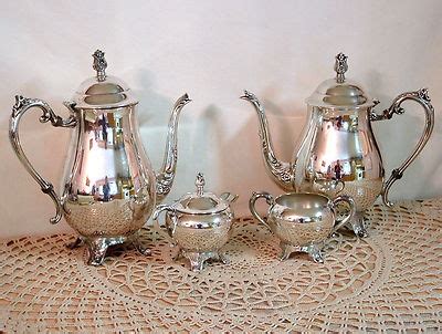 Vintage Fb Rogers Silver Plate Tea Coffee Set Piece Silverplate