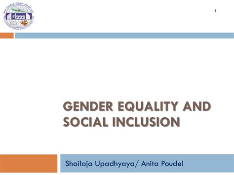 Ppt Gender Equality And Social Inclusion Powerpoint Presentation