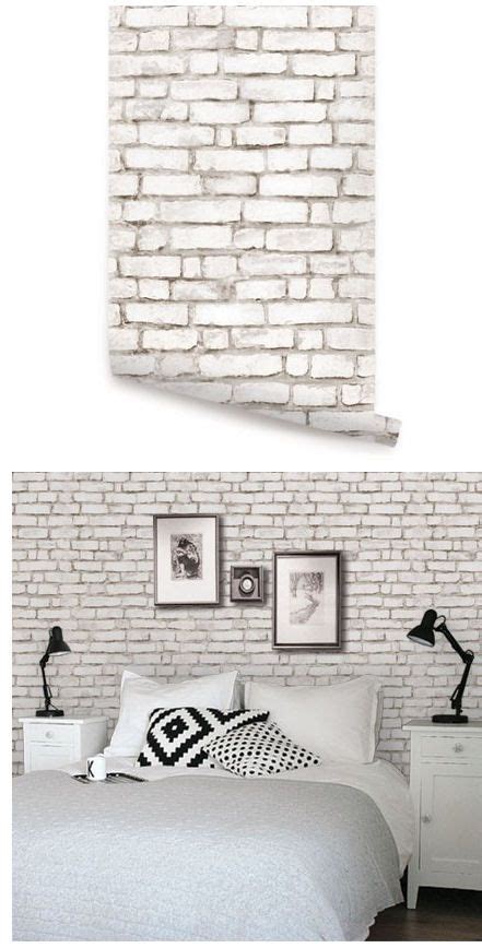 Brick White Peel And Stick Wallpaper Tijolos Expostos Salas De Estar