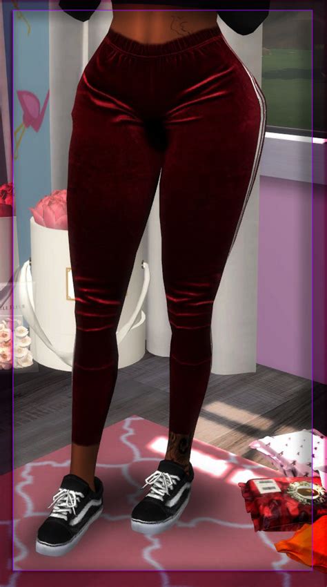 Converted Velvet Fitted Leggings By Paidato The Sims 4 Download