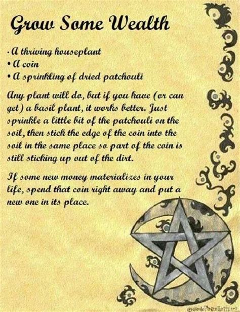 Grow Some Wealth Witchcraft Spell Books Wiccan Spell Book Wicca
