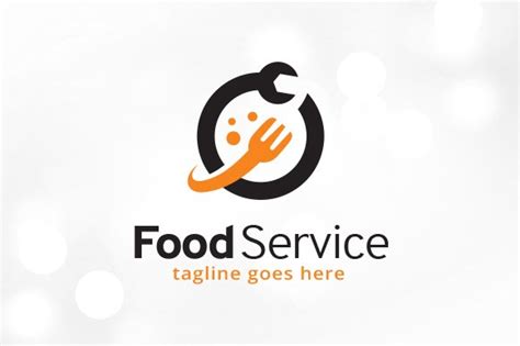 Food Service Logo Template Illustrator Templates Creative Market