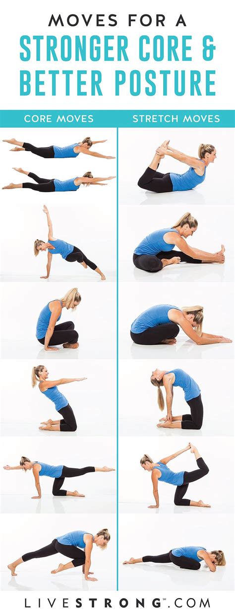 12 Moves For A Stronger Core And Better Posture Better Posture Easy Yoga