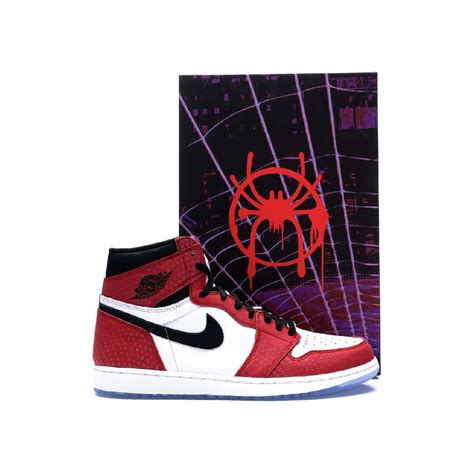 Nike Jordan 1 Retro High Spider Man Origin Story Special Box Shopee