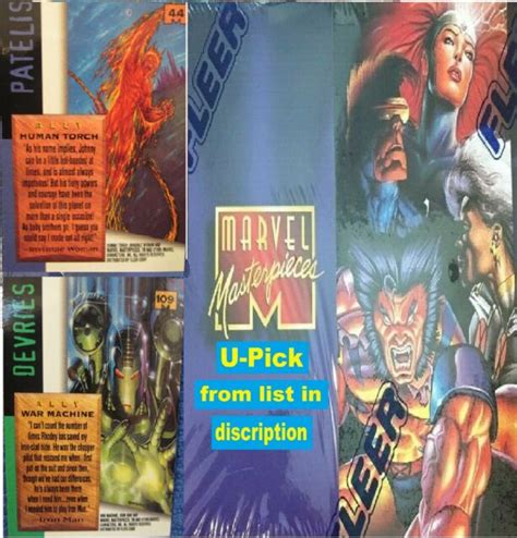 1995 Fleer Marvel Masterpieces Base Trading Cards U Pick 1 Ebay
