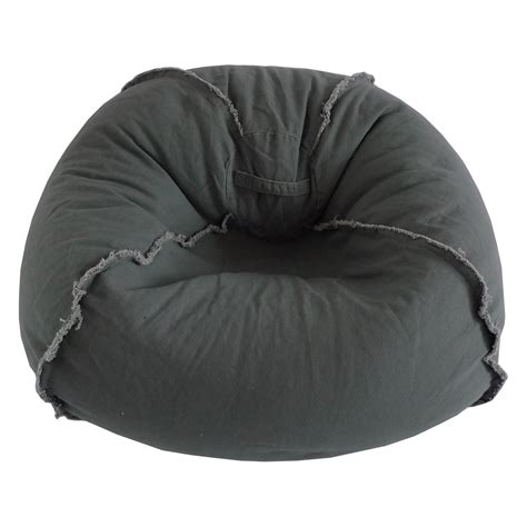 The sacco chair, also called bean bag chair (sacco is italian for bag, sack), is a large fabric bag, filled with polystyrene beans, designed by piero gatti, cesare paolini and franco teodoro. Large Canvas Bean Bag Chair with Exposed Seams, Multiple ...