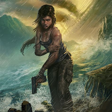 Wallpapers Tomb Raider 2013 Pistols Lara Croft Girls Games