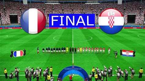 pes france vs croatia final fifa world cup 2018 full match gameplay pc youtube