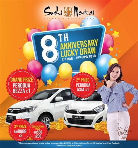 Ever since sushi mentai opened in kepong (two branches now), it has become the sushi chain we frequent the most. Sushi Mentai 8th Anniversary Lucky Draw