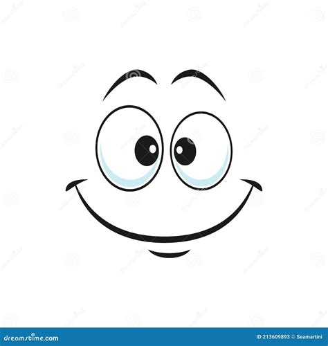 Emoticon In Good Mood Isolated Happy Smiley Emoji Stock Vector