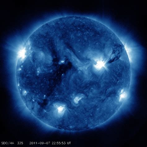 Nasa Sunspot 1283 Bristling With Flares An X18 And An